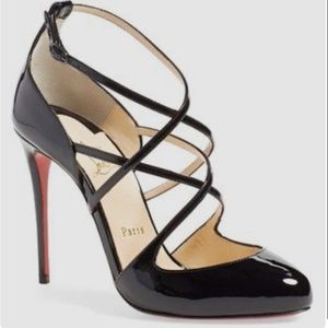 Christian Louboutin Soustelissimo Patent Leather - 100mm Leg lengthening heel
